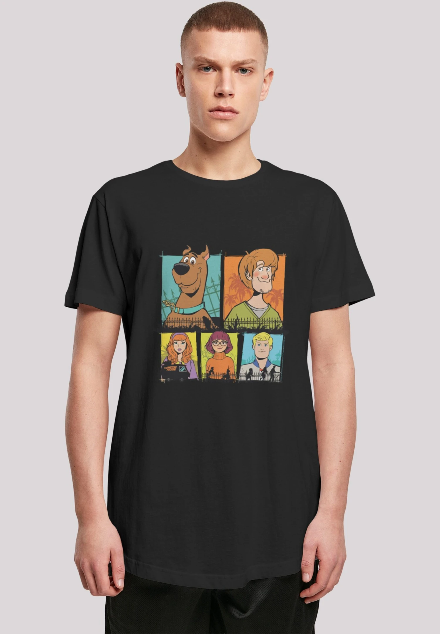 F4NT4STIC Scooby Doo Group Frames - T-Shirt Print - Black 3 F4NT4STIC Scooby Doo Group Frames - T-Shirt Print - Black