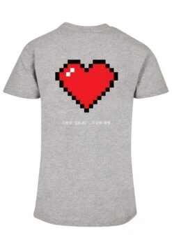F4NT4STIC Happy New Year Pixel Herz - T-Shirt Print - Heather Grey 15 F4NT4STIC Happy New Year Pixel Herz - T-Shirt Print - Heather Grey -F4Nt4Stic ed966ecbcb924f69b535e2d9ec5e7dbc