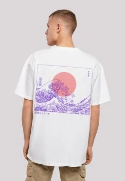 F4NT4STIC Kanagawa Welle Japan - T-Shirt Print - Weiß