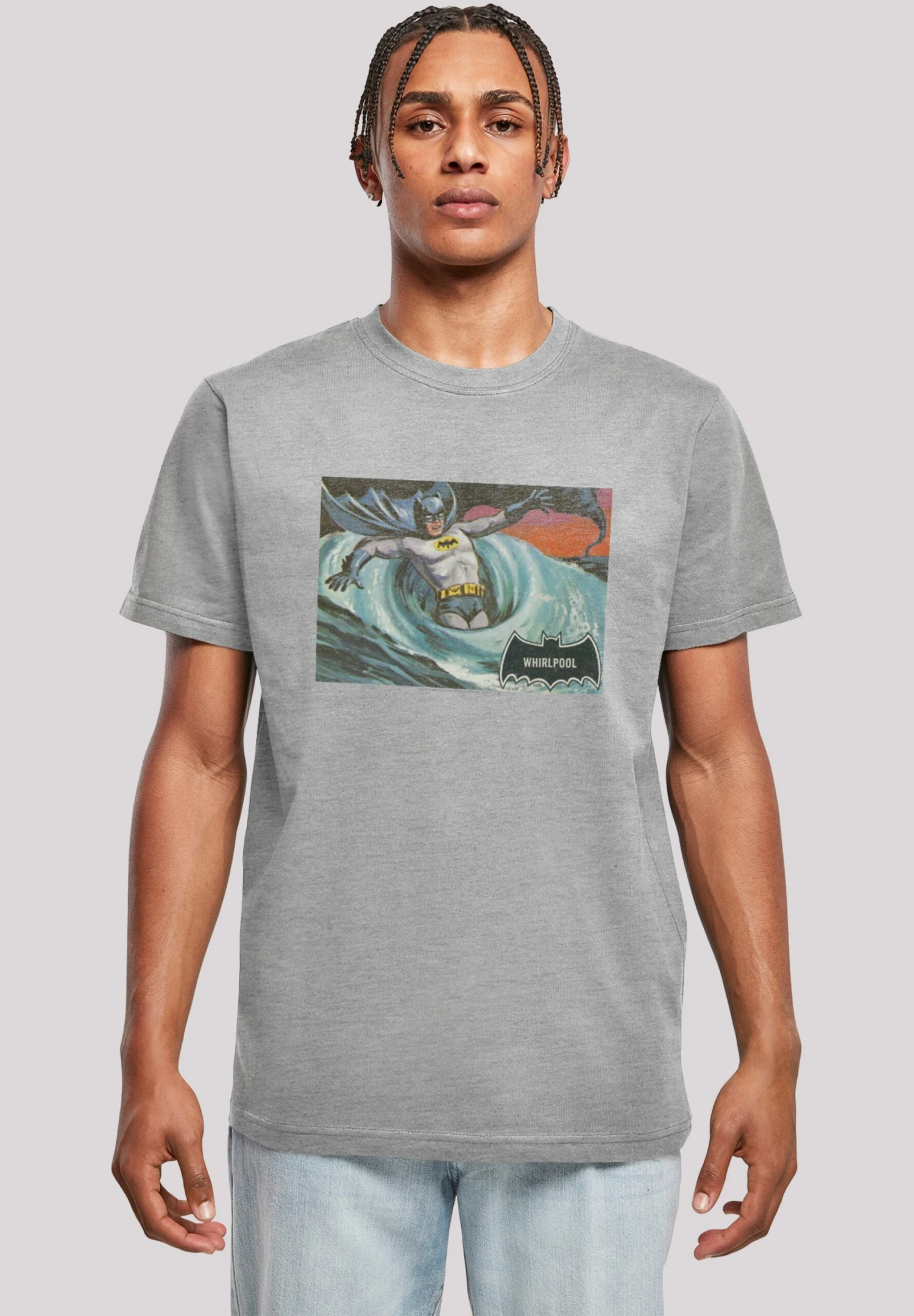 F4NT4STIC Dc Comics Superhelden Batman Tv Serie Whirlpool - T-Shirt Print - Heather Grey 3 F4NT4STIC Dc Comics Superhelden Batman Tv Serie Whirlpool - T-Shirt Print - Heather Grey