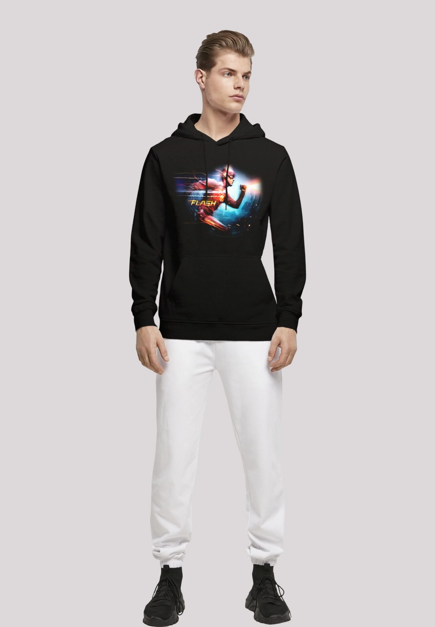 F4NT4STIC Dc Comics The Flash Sparks - Hoodie - Black 4 F4NT4STIC Dc Comics The Flash Sparks - Hoodie - Black - Afbeelding 2