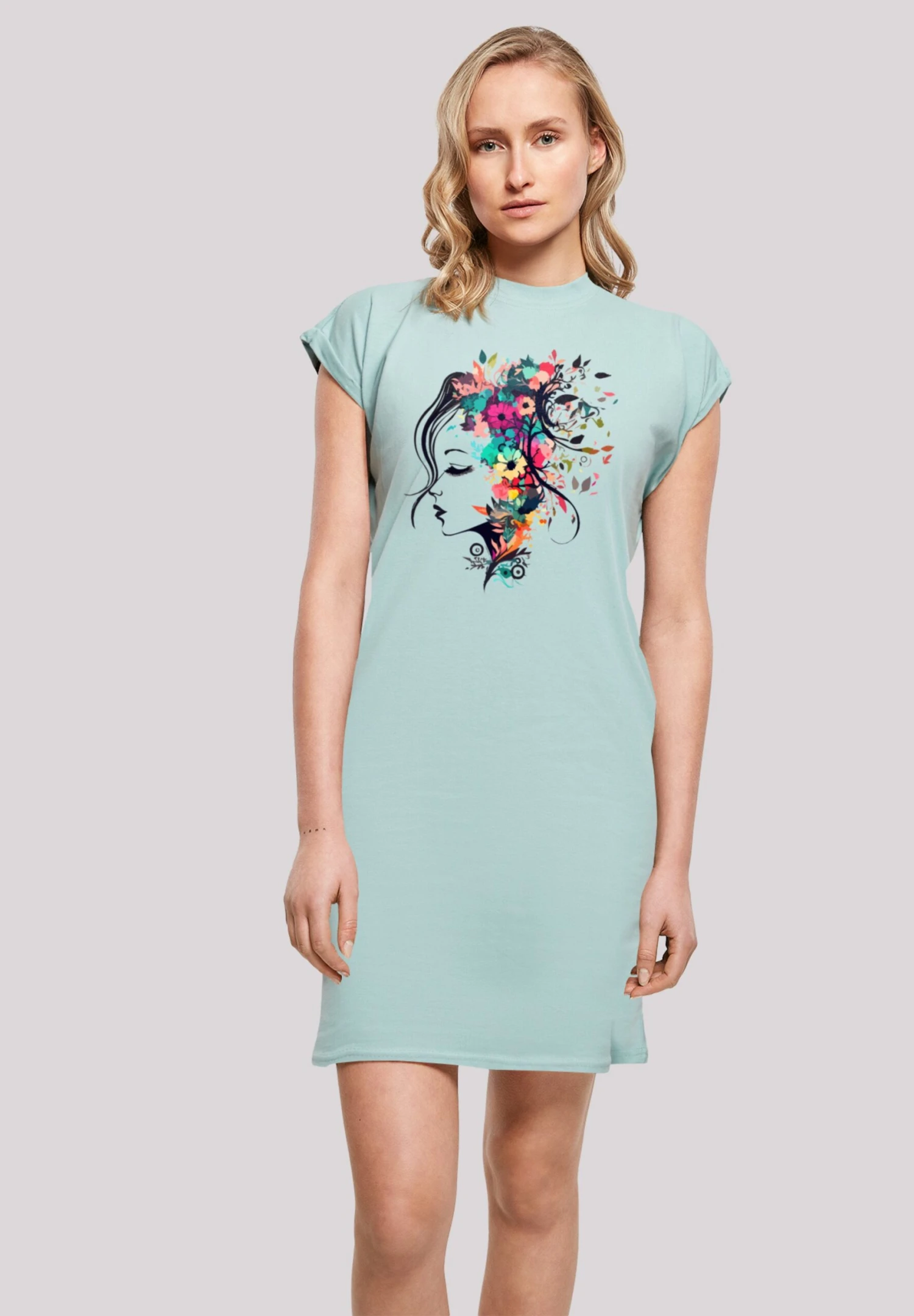 F4NT4STIC Blumen - Jerseyjurk - Bluemint 3 F4NT4STIC Blumen - Jerseyjurk - Bluemint