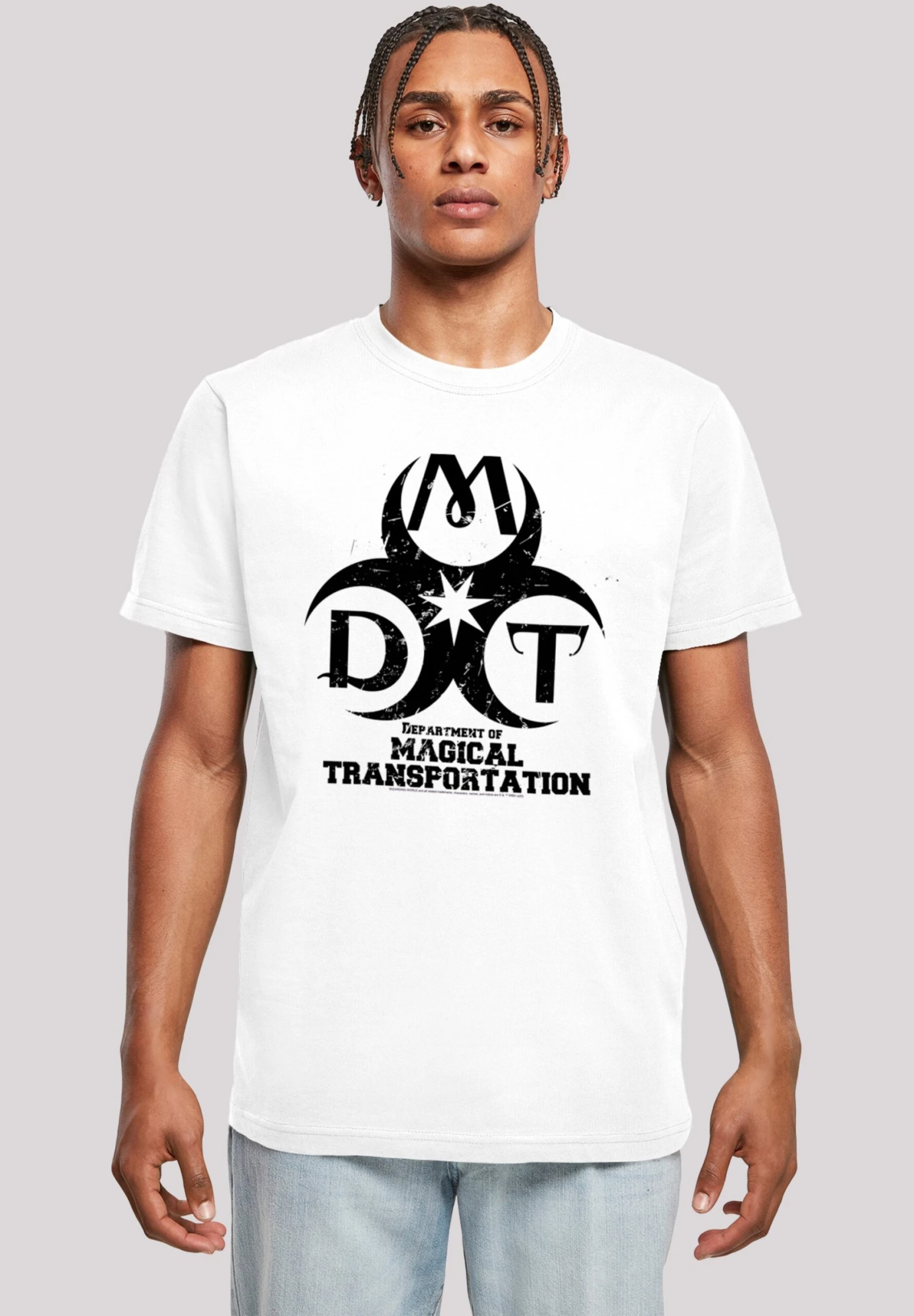 F4NT4STIC Harry Potter Department Of Magical Transportation Logo - T-Shirt Print - White 3 F4NT4STIC Harry Potter Department Of Magical Transportation Logo - T-Shirt Print - White