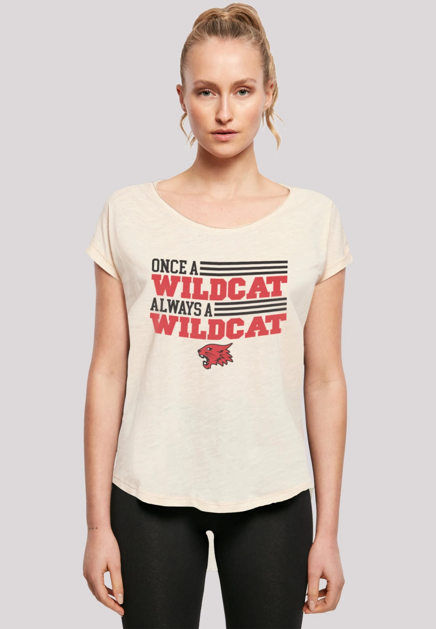 F4NT4STIC Disney High School Musical Once A Wildcat Always A Wildcat - T-Shirt Print - Whitesand 3 F4NT4STIC Disney High School Musical Once A Wildcat Always A Wildcat - T-Shirt Print - Whitesand