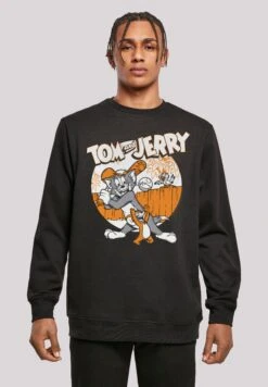F4NT4STIC Tom Und Jerry Play Baseball - Sweater - Black