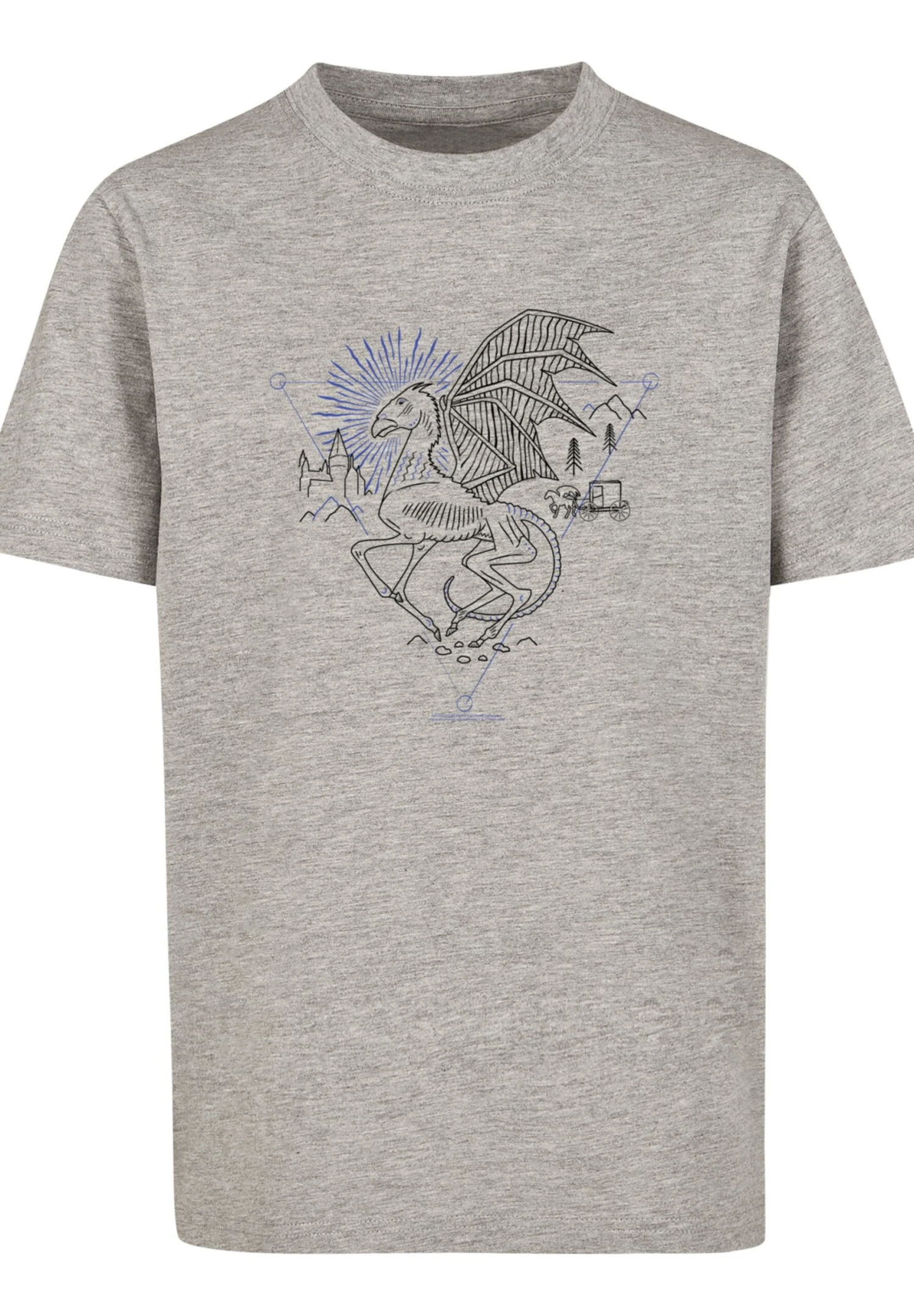 F4NT4STIC Harry Potter Thestral Line Art - T-Shirt Print - Heather Grey 8 F4NT4STIC Harry Potter Thestral Line Art - T-Shirt Print - Heather Grey - Afbeelding 6