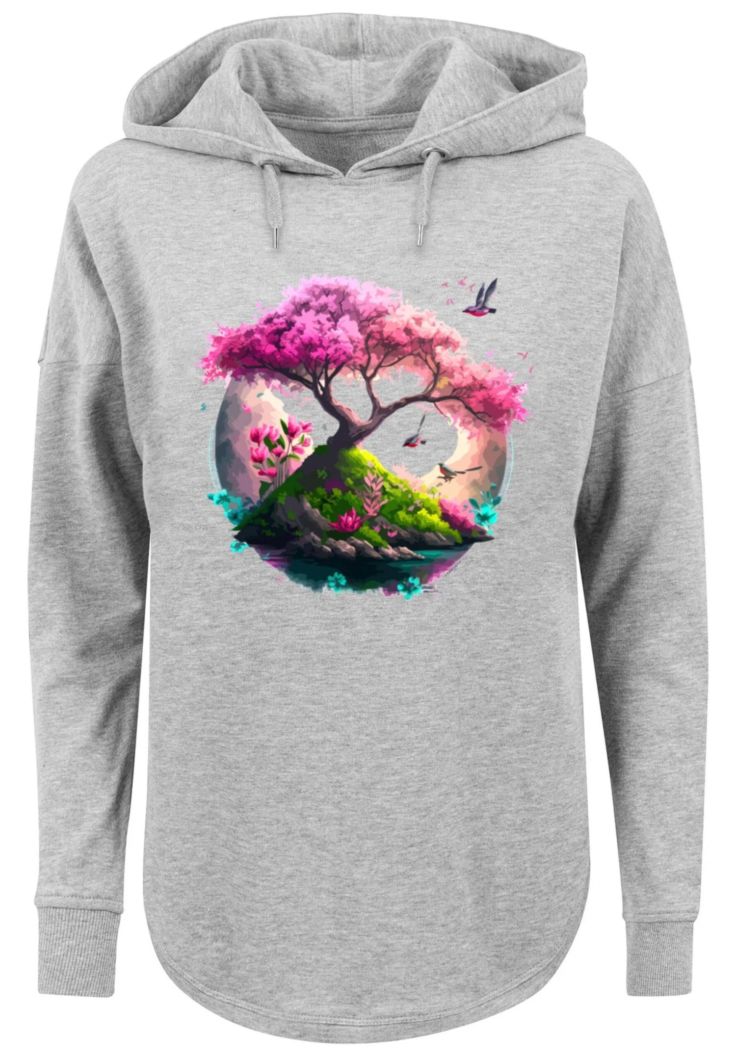 F4NT4STIC Kirschblüten Baum- Hoodie - Grey 8 F4NT4STIC Kirschblüten Baum- Hoodie - Grey - Afbeelding 6