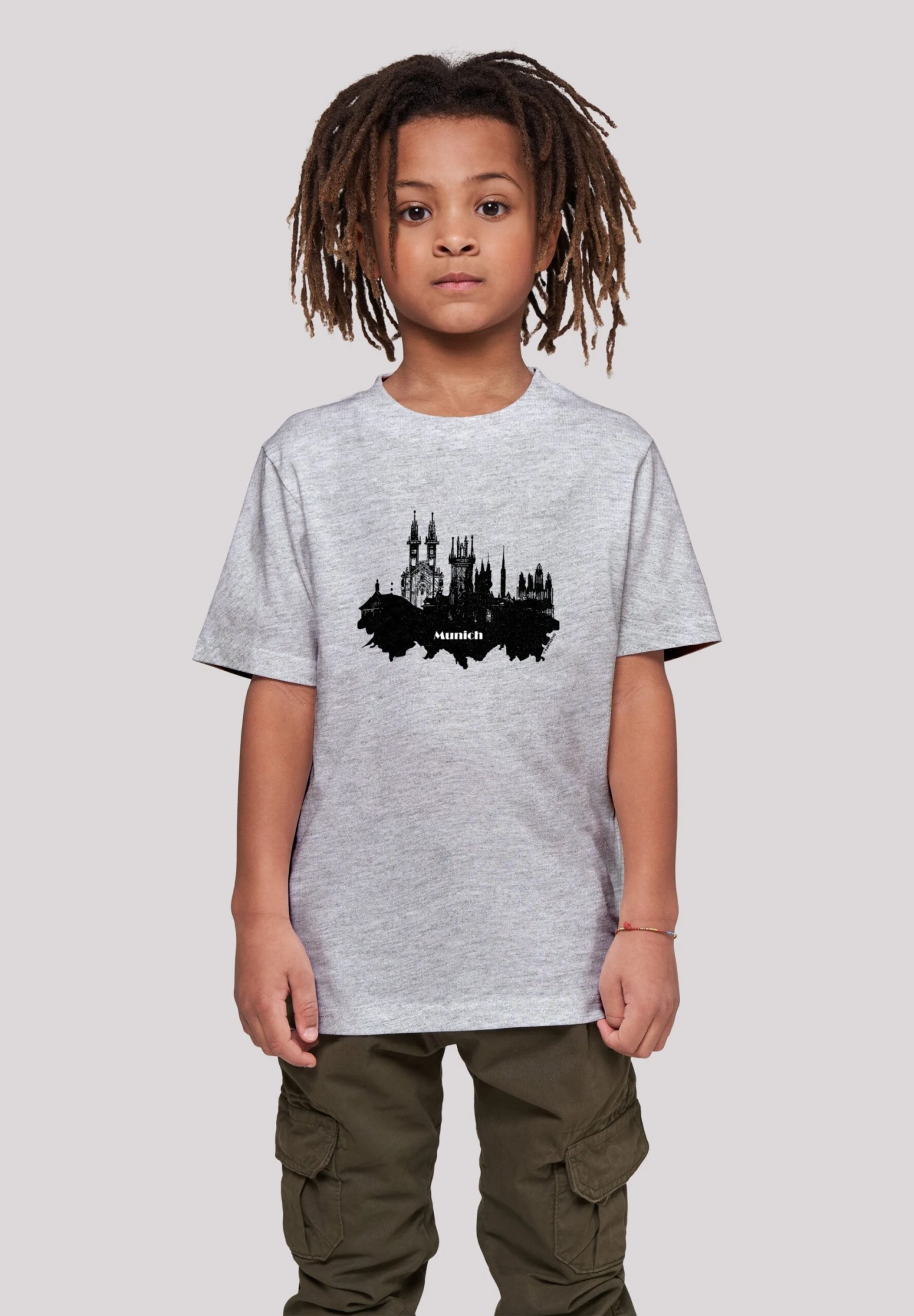 F4NT4STIC Cities Collection - Munich Skyline Unisex - T-Shirt Print - Heather Grey 4 F4NT4STIC Cities Collection - Munich Skyline Unisex - T-Shirt Print - Heather Grey - Afbeelding 2