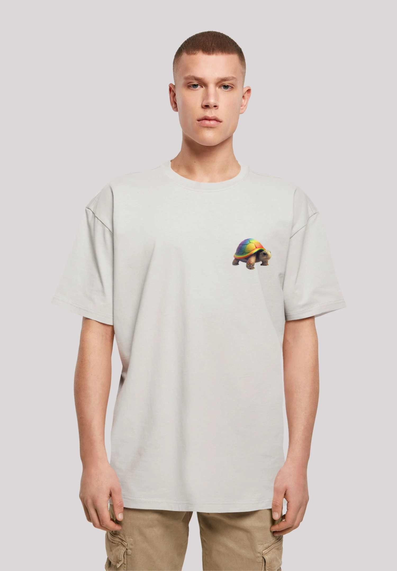 F4NT4STIC Rainbow Turtle - T-Shirt Print - Lightasphalt 3 F4NT4STIC Rainbow Turtle - T-Shirt Print - Lightasphalt