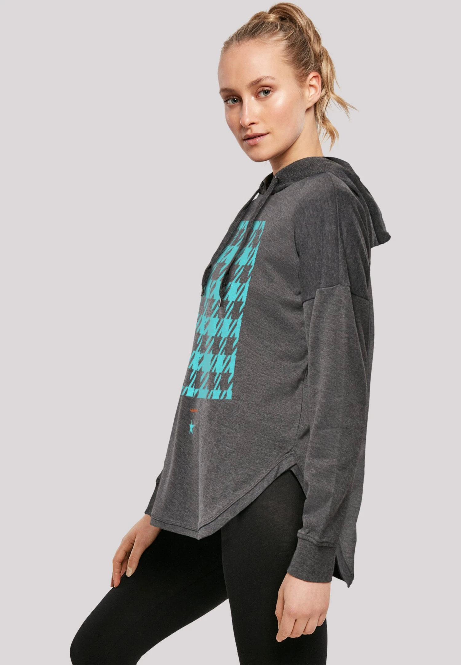 F4NT4STIC Hahnentritt Karo- Hoodie - Charcoal 7 F4NT4STIC Hahnentritt Karo- Hoodie - Charcoal - Afbeelding 5