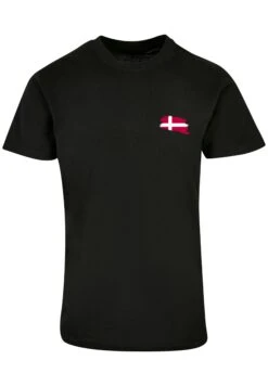 F4NT4STIC Flagge Denmark - T-Shirt Print - Schwarz -F4Nt4Stic fab7768eeb774a6589fc9594b006f470