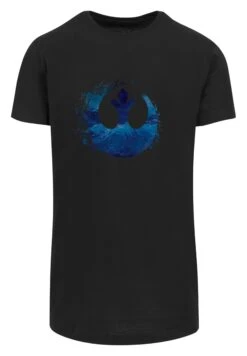 F4NT4STIC Long Cut Star Wars Rise Of Skywalker Rebellen Logo Wave - T-Shirt Print - Black -F4Nt4Stic fc68c3a9ea224877bcffd7b981dfbf97