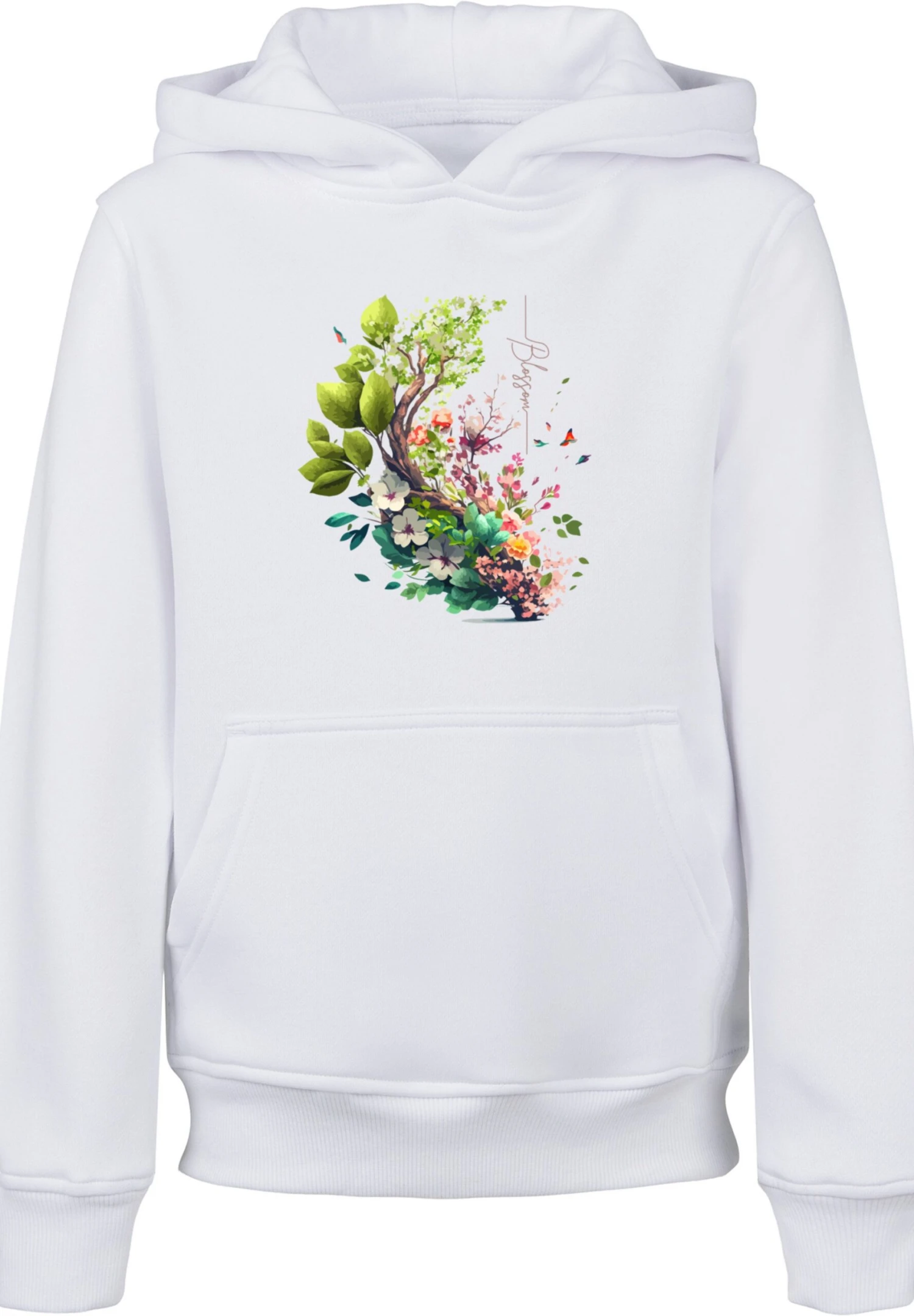 F4NT4STIC Baum Mit Blumen - Hoodie - Weiß 8 F4NT4STIC Baum Mit Blumen - Hoodie - Weiß - Afbeelding 6