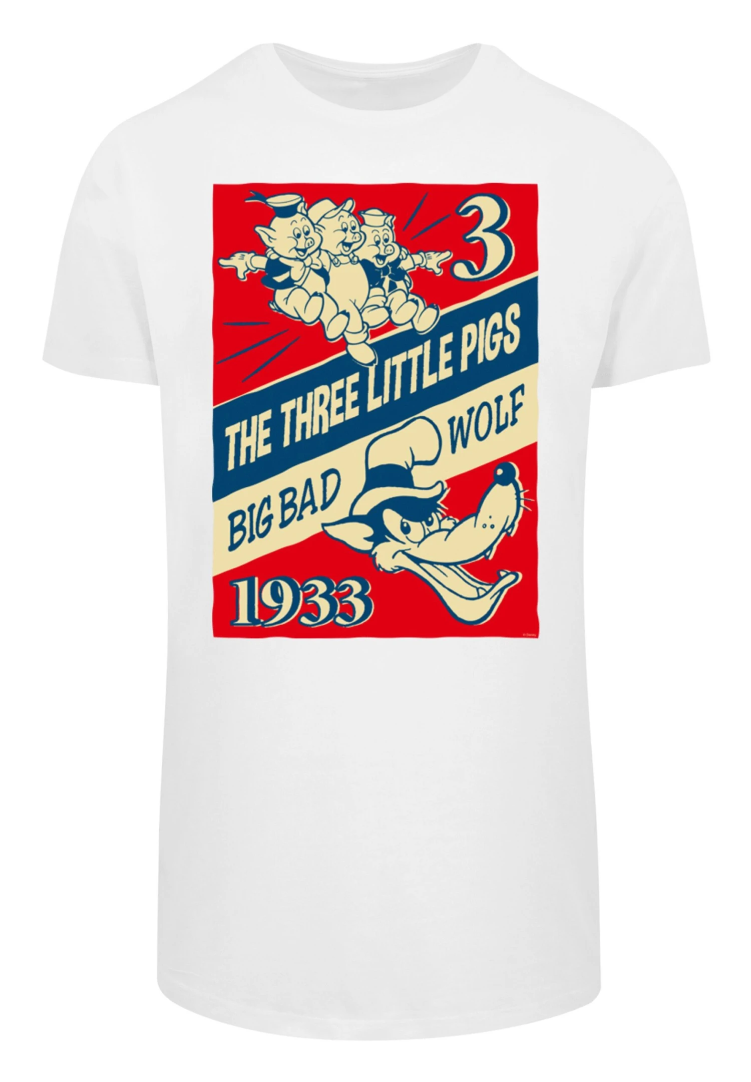 F4NT4STIC Drei Kleinen Schweinchen - T-Shirt Print - White 7 F4NT4STIC Drei Kleinen Schweinchen - T-Shirt Print - White - Afbeelding 5