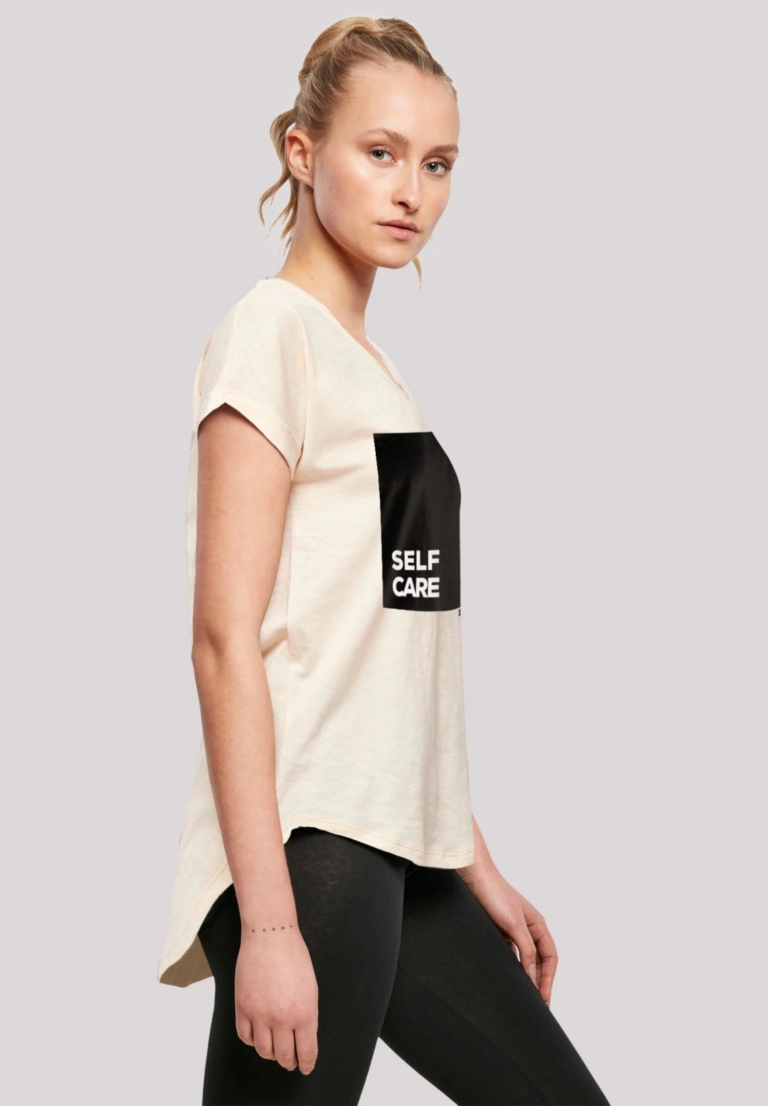 F4NT4STIC Self Care Long- T-Shirt Print - Whitesand 6 F4NT4STIC Self Care Long- T-Shirt Print - Whitesand - Afbeelding 4