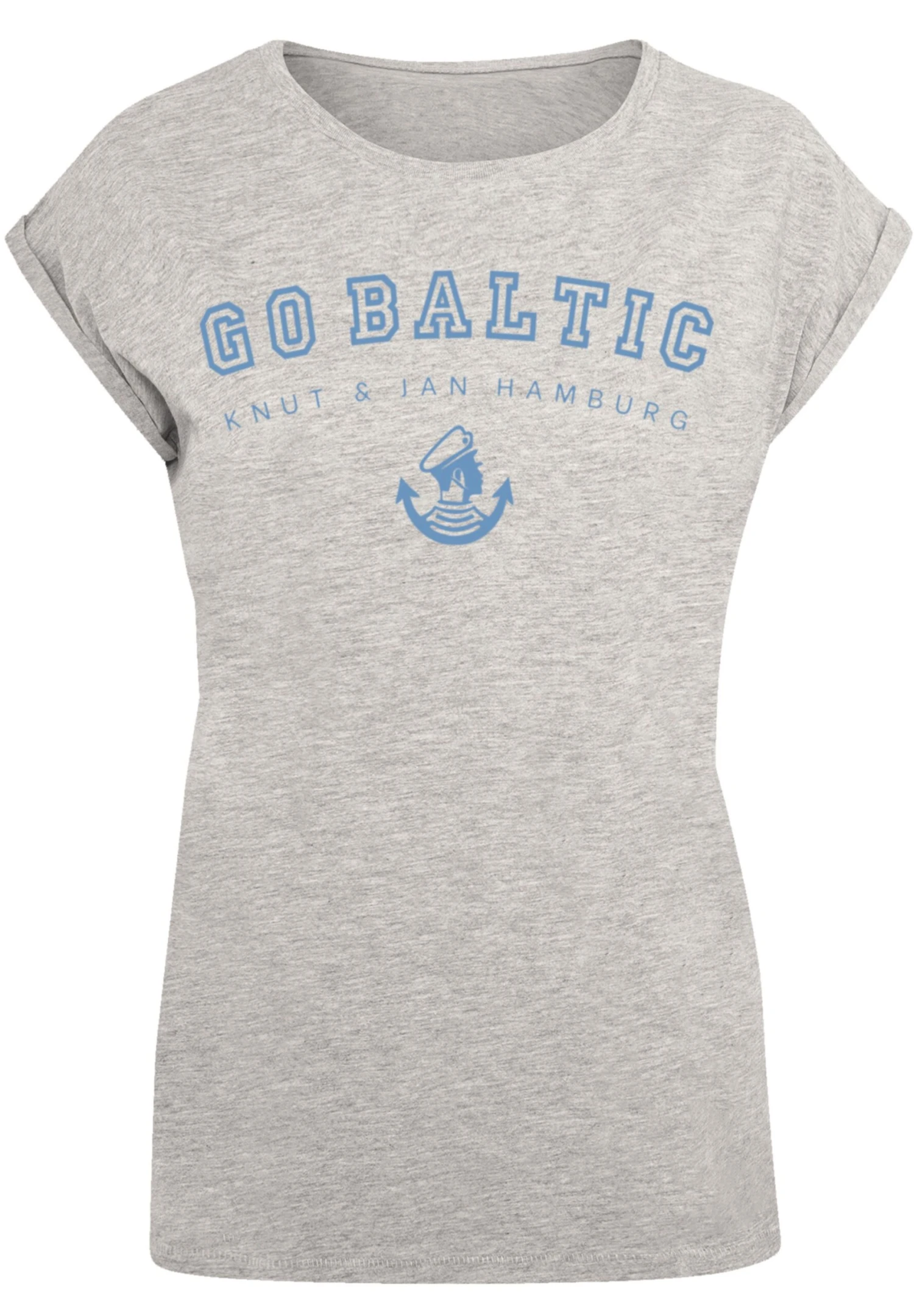 F4NT4STIC Plus Size Go Baltic - T-Shirt Print - Heather Grey 3 F4NT4STIC Plus Size Go Baltic - T-Shirt Print - Heather Grey