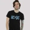 F4NT4STIC Acdc Blue Ice Logo - Premium Rock Metal Musik Band Fan Merch Für - T-Shirt Print - Black